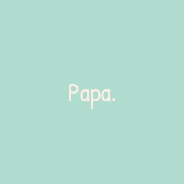 Kissen Papa mint grün