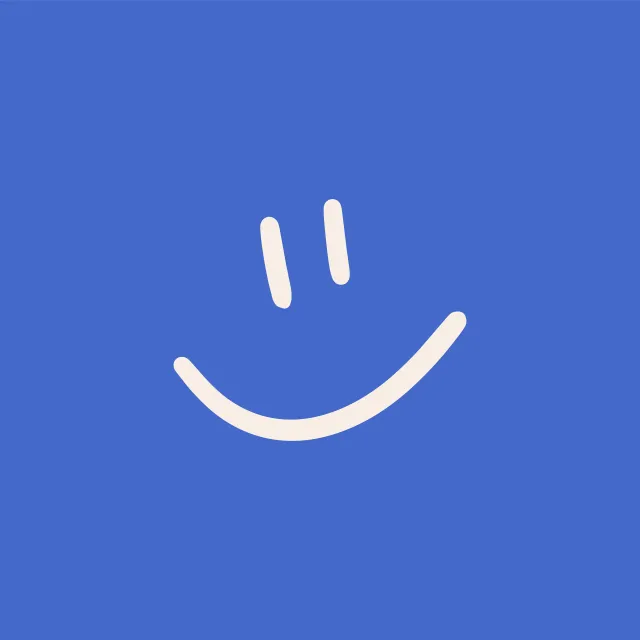 Kissen Happy Smiling Face blue