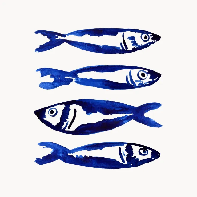 Tischset Sardinen
