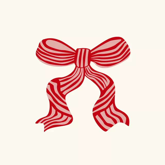 Kissen Festive Christmas Bow red