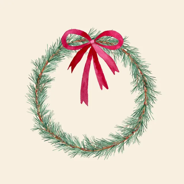Servietten Natural Christmas Wreath