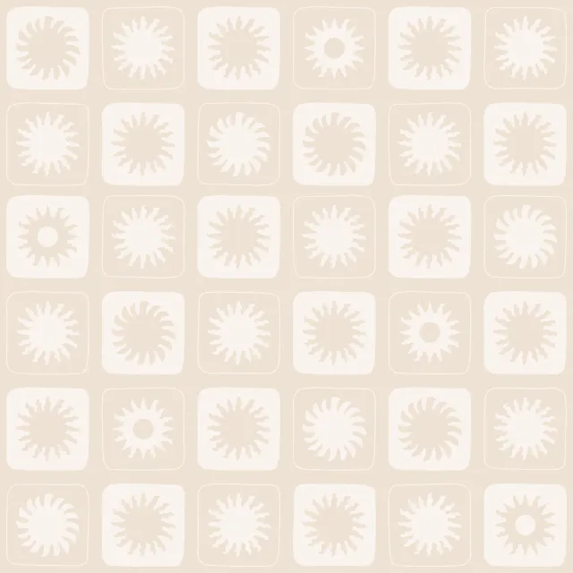 Abstract Sun Pattern beige
