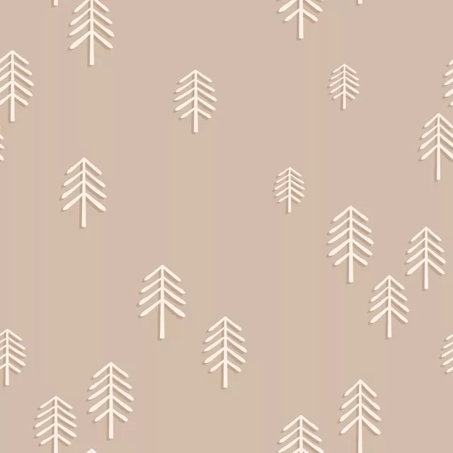 Tischdecke Fir Trees nut beige