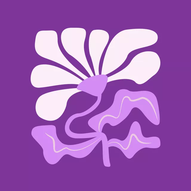 Kissen Bold Purple Blossom