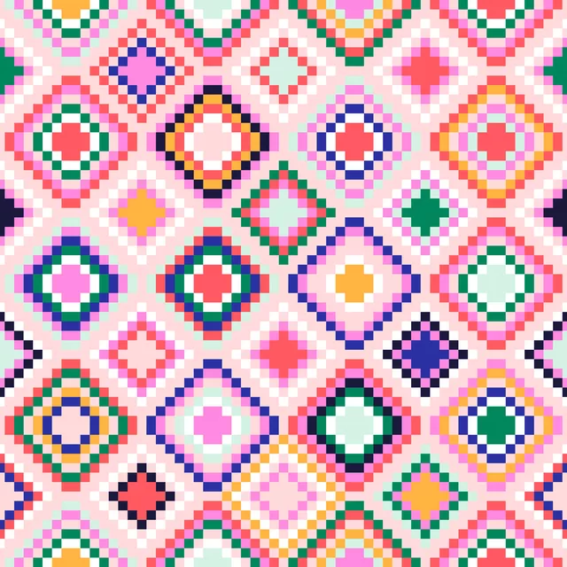 Cool Boho Mosaic pink