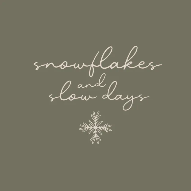 Kissen Snowflakes and Slow Days
