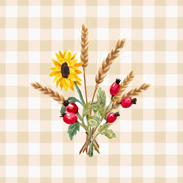 Kissen Golden Autumn Bouquet