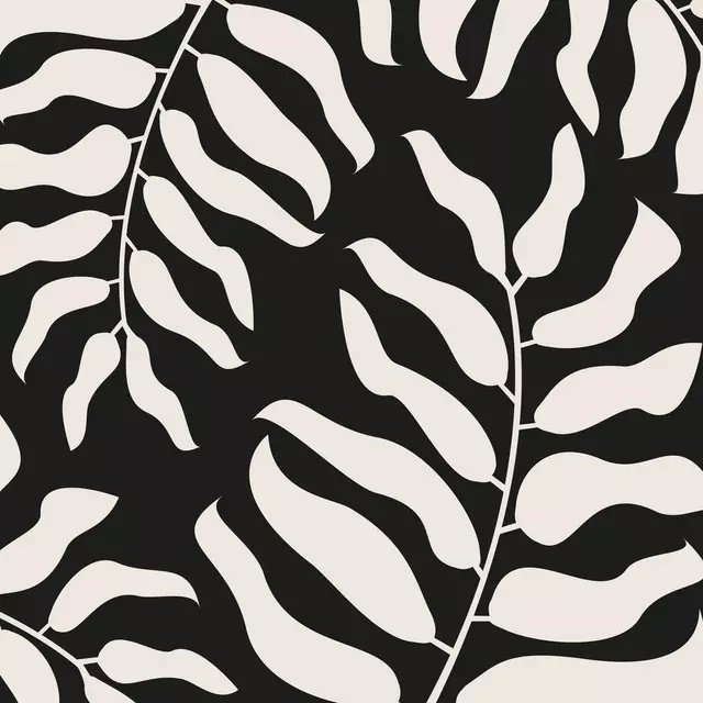 Tischset Boho Palm Leaves black
