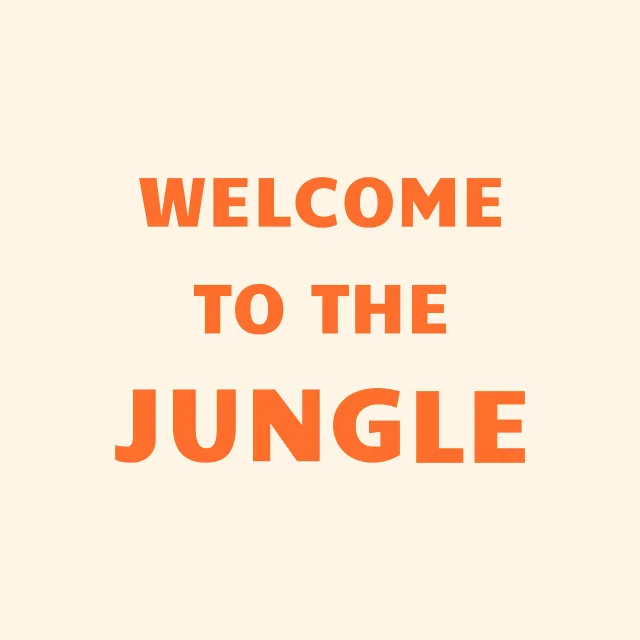 Kissen Welcome to the Jungle orange