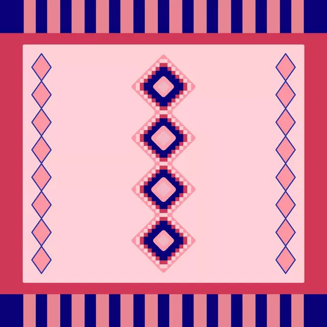 Cool Boho Diamonds blue red