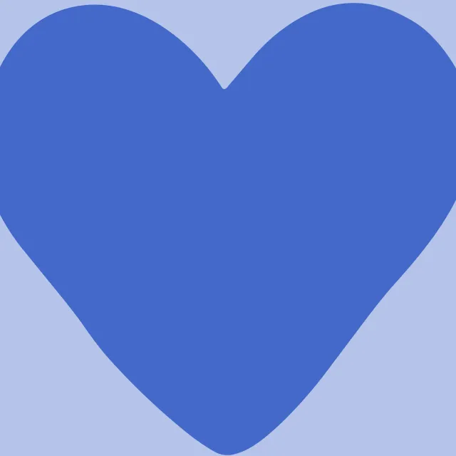 Kissen Big Heart Blue