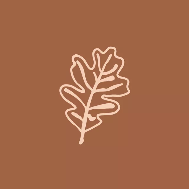 Kissen Autumn Leaf brown