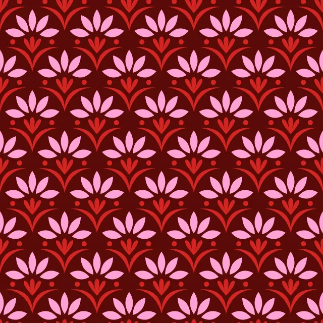 Tischläufer Vintage Florals brown red
