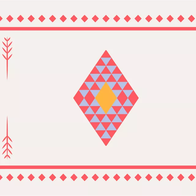 Cool Boho Triangles red