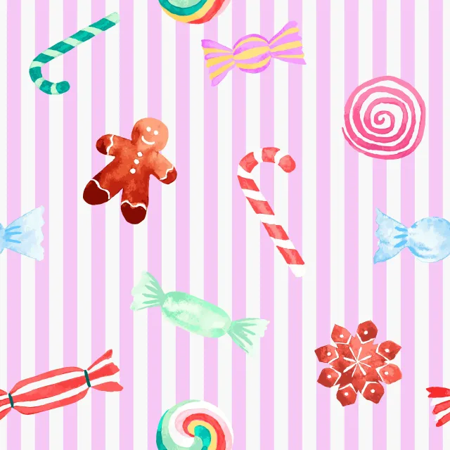 Geschirrtücher Cotton Candy Xmas Sweets Lilac