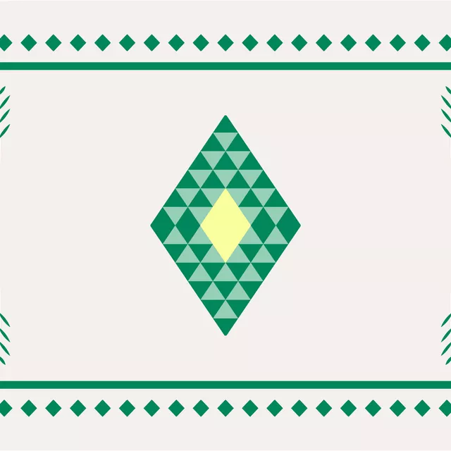 Cool Boho Triangles green