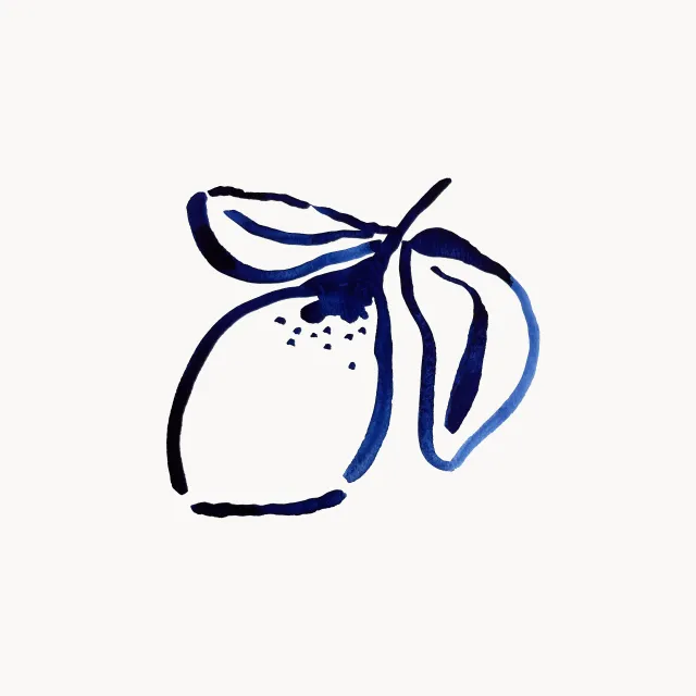 Kissen Azulejo Zitrone