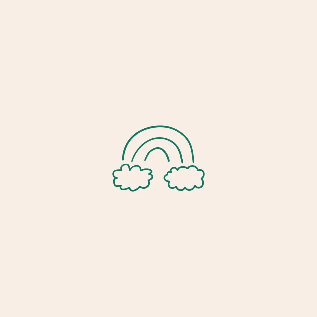 Kissen Little Rainbow beige