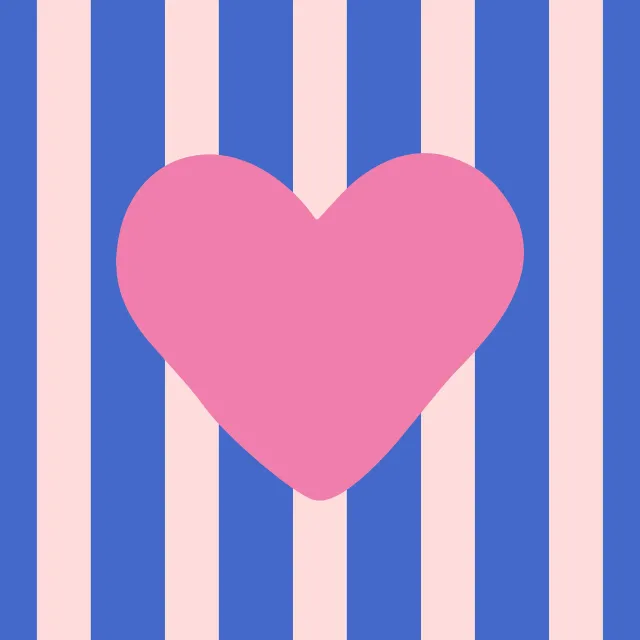 Heart & Stripes blue