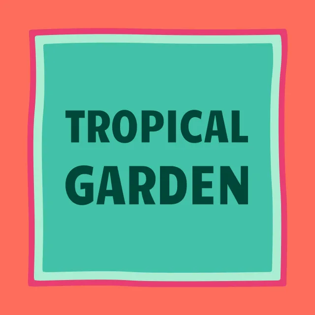 Kissen Tropical Garden coral