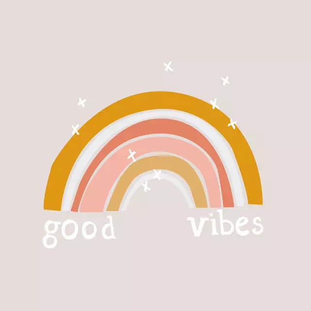Geschirrtücher Regenbogen GOOD VIBES