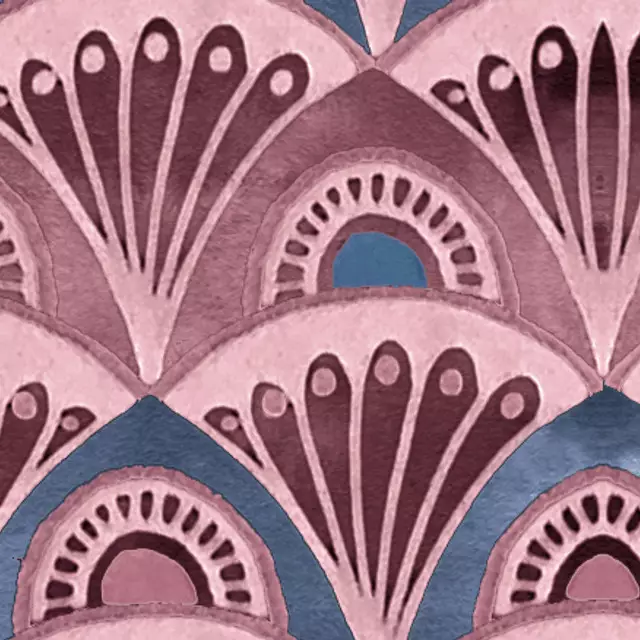 Art Deco rosa blue