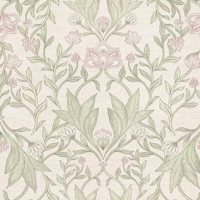 Tischdecke William Morris Blumen creme