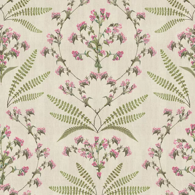 Vintage cottage florals beige