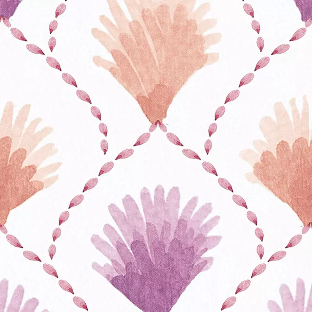 Vintage Scallops Aquarell 3