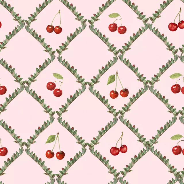 Kissen Preppy cottage cherries V