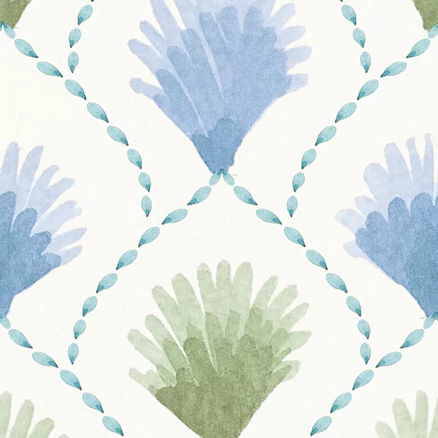Vintage Scallops Aquarell 1