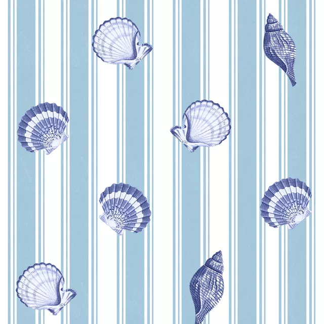 Sitzkissen Preppy stripes and shells I