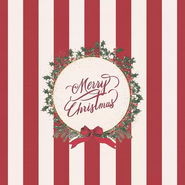 Tischset Christmas wreath stripes III