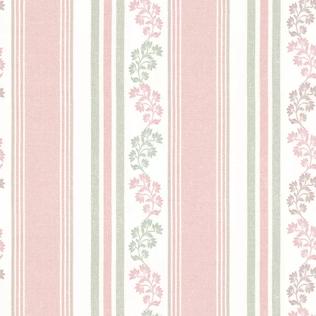 Kissen Vintage stripes sage pink