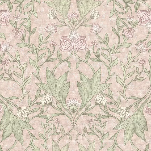 Tischdecke William Morris Blumen blush