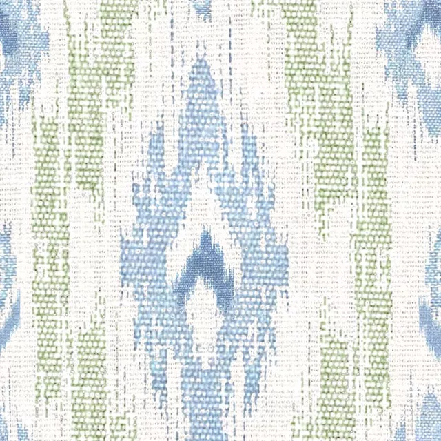 Kissen Boho Ikat Blue Green