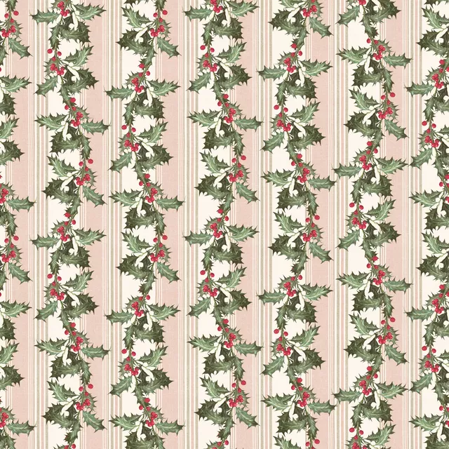 Tischläufer Christmas Holly and stripes