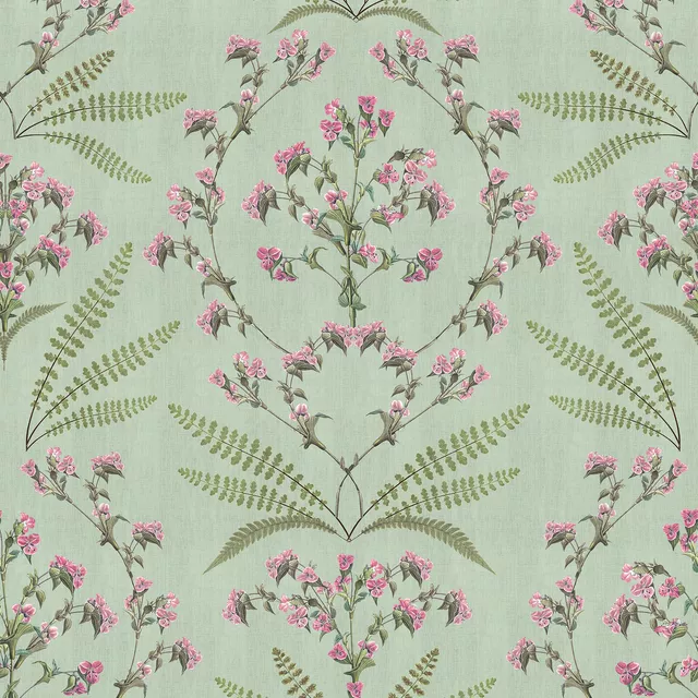 Tischdecke Vintage cottage florals sage