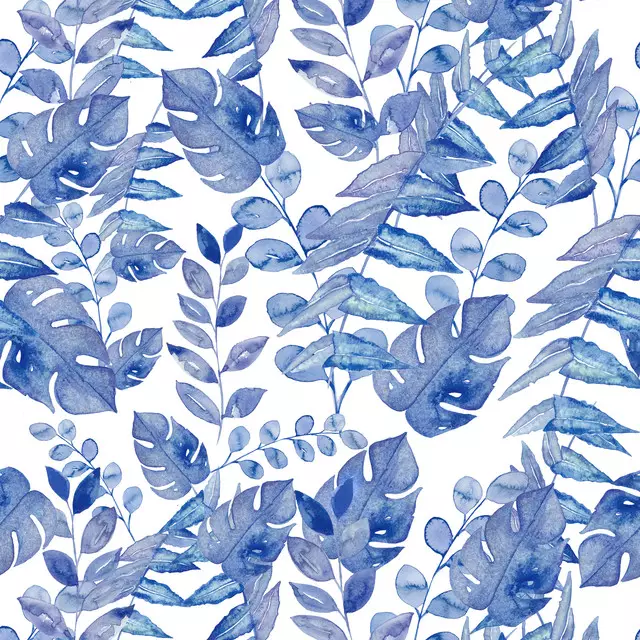 Kissen Blue botanical jungle