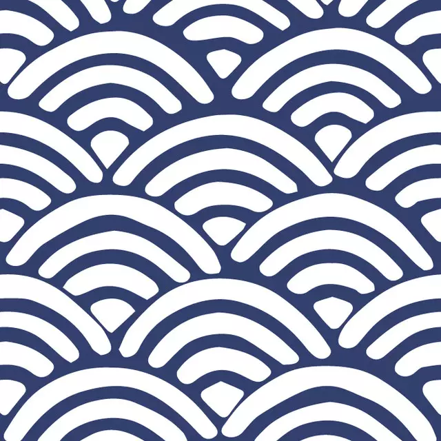 Tischläufer Japanese Waves Blau
