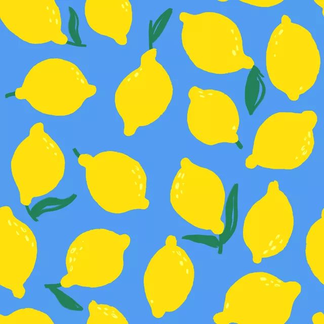 Tischdecke Juicy Lemons blue