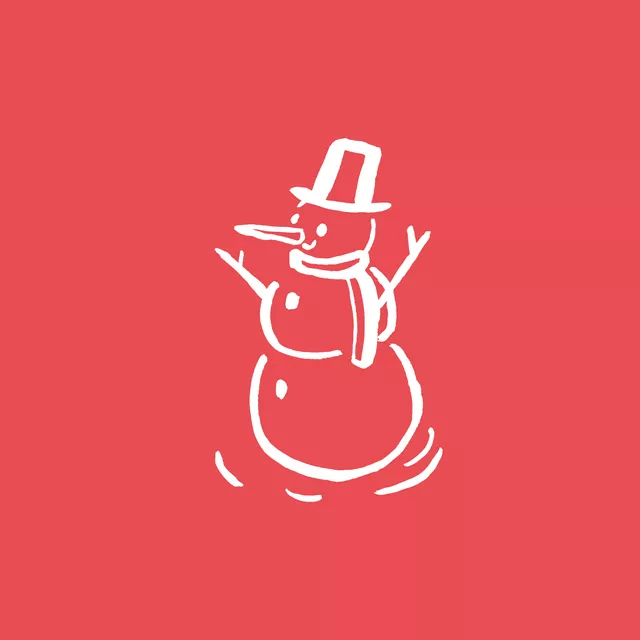 Kissen Schneemann rot