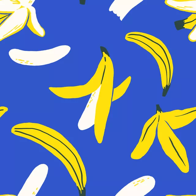 Kissen Bananas blue
