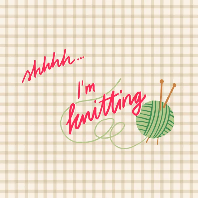 Kissen Shhhh I'm knitting