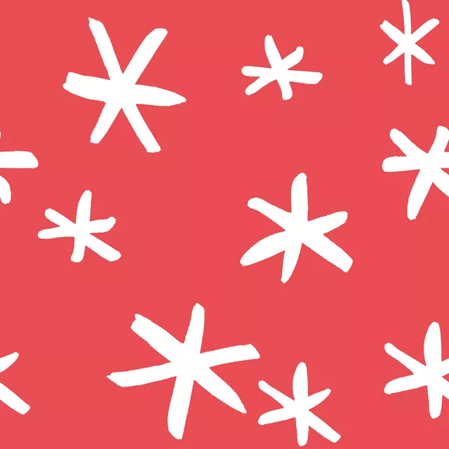 Schneeflocken rot