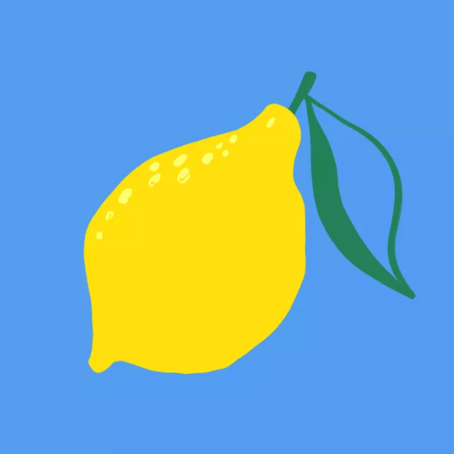 Kissen Lemon blue