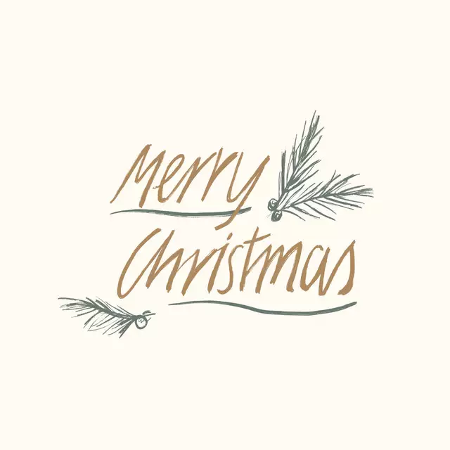 Tischset Merry Christmas creme