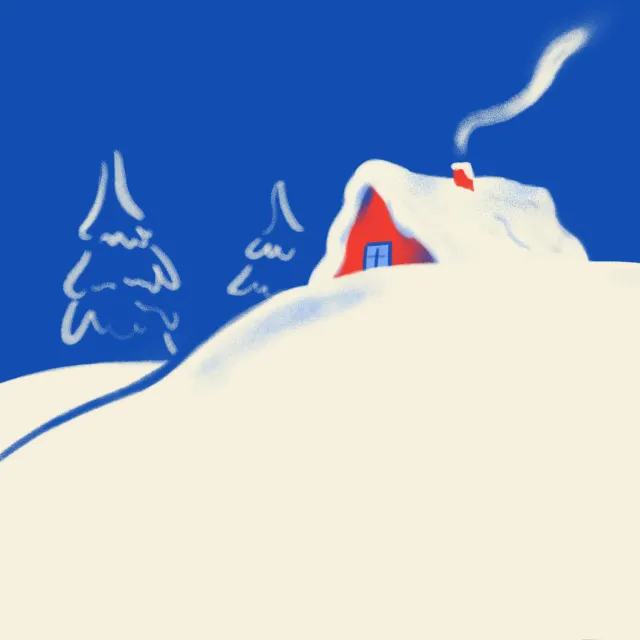 Kissen Schneehütte