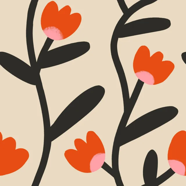 Dekovorhang Floral 2