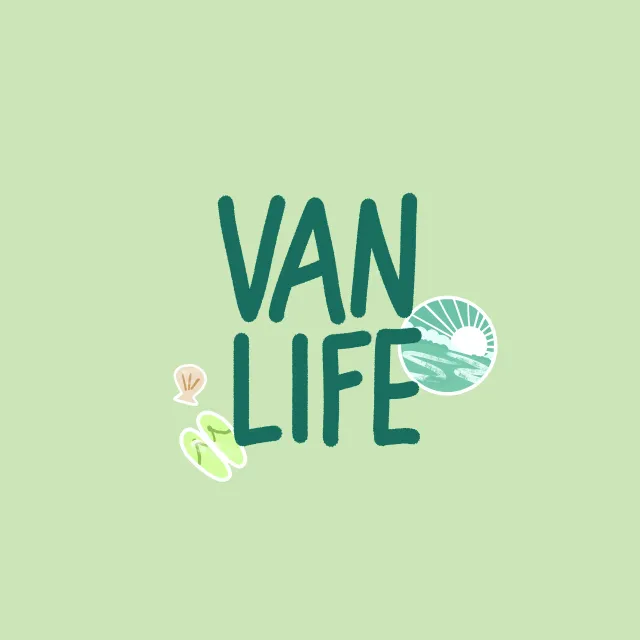Kissen Van Life Grün